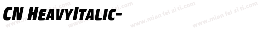 CN HeavyItalic字体转换
